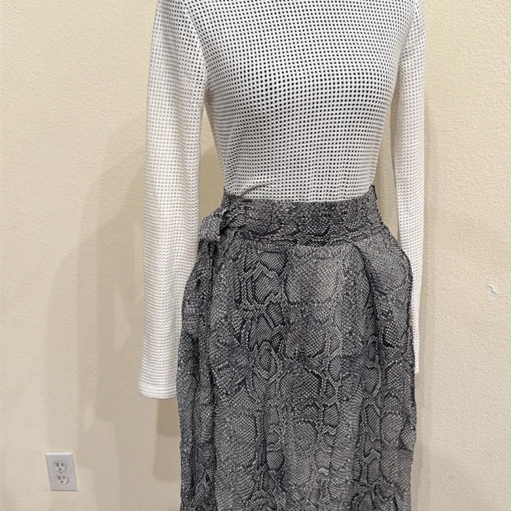 Anthropologie Black and Gray A-Line Skirt